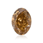 ألماسة بيضاوية 3.51 قيراط Fancy Deep Brown Yellow بدرجة نقاء VS2 من GIA