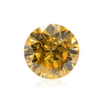 Diamante tondo a taglio brillante, Fancy Vivid Yellow, 0,27 carati, I2, GIA