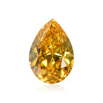 0.50 قيراط ألماسة كمثرية Fancy Vivid Orangy Yellow بدرجة نقاء VS1 من GIA