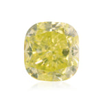 1.72 Carat Fancy Intense Greenish Yellow Cushion Diamond VS2 GIA