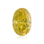 0.58 Carat Fancy Vivid Greenish Yellow Oval Diamond VS1 GIA