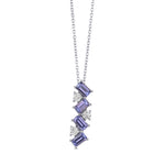 Ciondolo a Goccia con Tanzanite e Diamanti