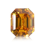 0.36 Karat Fancy Deep Brownish Orangy Yellow Smaragd Diamant (SI1) GIA