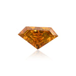 Diamante GIA taglio a scudo, colore Fancy Deep Orange Yellow, 0,33 carati (SI2)