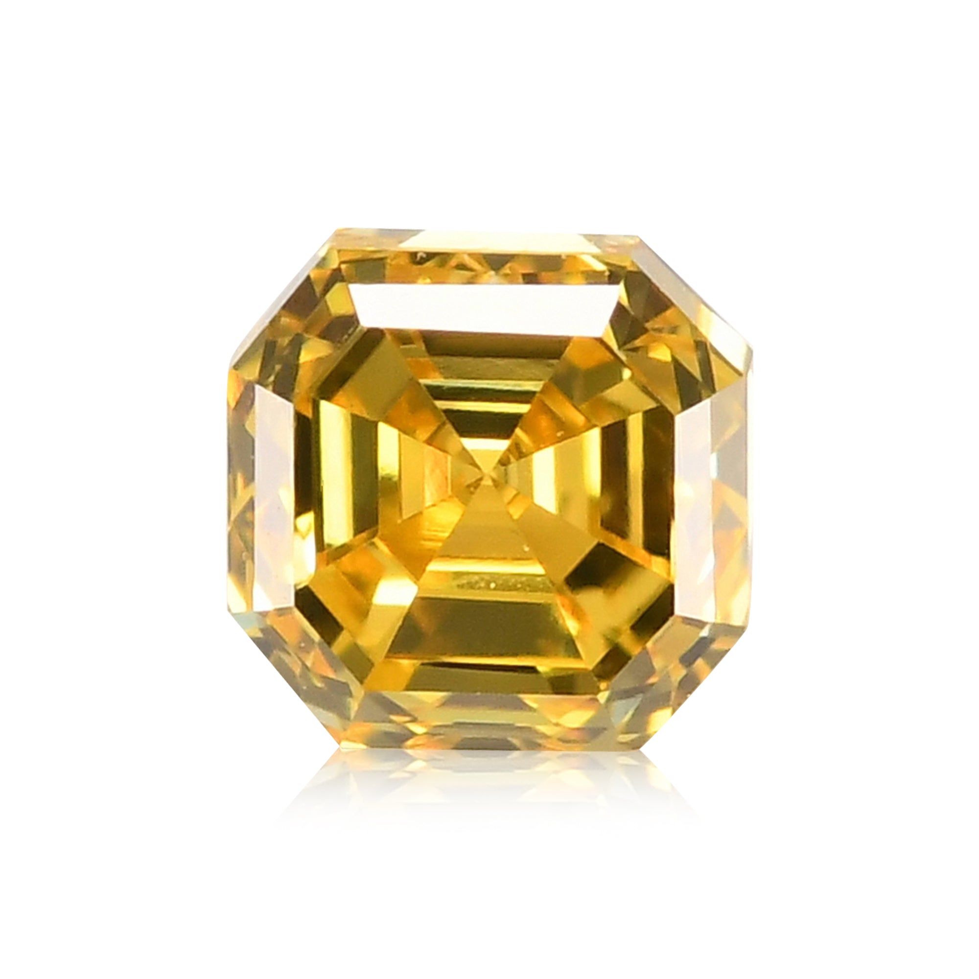 (R1112-4)FancyIntenseYellowダイアモンド0.118ct 0.18 Carat Fancy Vivid Yellow Radiant Diamond (VS1) GIA – LEIBISH
