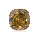 1.80 Carat Fancy Dark Brown Greenish Yellow Cushion Diamond SI2 GIA
