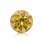 0.36 Carat Fancy Deep Yellow Round Brilliant Diamond (I1) GIA