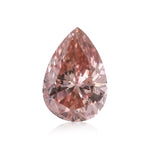 0,53 Karat Fancy Orangy Pink birnenförmiger Diamant SI2 GIA