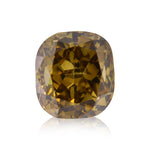 0.80 Karat Fancy Dark Brown Greenish Yellow Cushion Diamant VS2 GIA