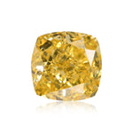 0,54 Karat Fancy Intense Yellow Cushion Diamant VS1 GIA