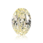 Diamante ovale giallo verde chiaro Fancy da 0,64 carati (SI1) GIA