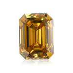 0.47 Carat Fancy Deep Brownish Orangy Yellow Emerald Diamond VVS2 GIA