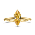 Eleganter schwarzer Marquise-Solitär-Diamantring