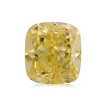 1.31 Carat Fancy Vivid Yellow Cushion Diamond IF GIA