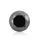 6.37 Carat Fancy Black Round Diamond GIA