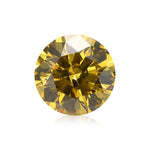 ألماسة مستديرة بقطع بريليانت 0.41 قيراط، Fancy Vivid Yellow، SI2، GIA
