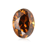 Diamante Ovale Fantasia Marrone Aranciato Scuro da 0,70 carati I1 GIA