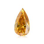 0.56 قيراط ألماسة كمثرى Fancy Deep Brownish Orangy Yellow بدرجة نقاء SI2 GIA