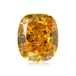Diamante Cuscino Fancy Vivid Orangy Yellow 0,55 Carati SI1 GIA