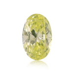 0.38 قيراط ألماسة بيضاوية Fancy Intense Green Yellow بدرجة نقاء SI2 من GIA
