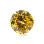 ألماسة مستديرة براقة 1.03 قيراط، Fancy Vivid Yellow، بدرجة نقاء I1، GIA