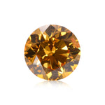 0.31 Carat Fancy Vivid Orange Yellow Round Brilliant Diamond SI2 GIA