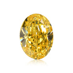 Diamante Ovale Giallo Fancy Vivid da 0.75 Carati SI1 GIA
