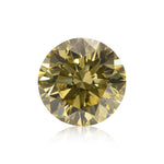 Diamante Rotondo a Taglio Brillante Giallo Verdastro Marroncino Fantasia da 1,02 Carati SI2 GIA