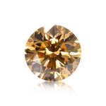 0.30 Carat Fancy Yellow Orange Round Brilliant Diamond SI1 GIA