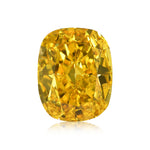 ألماسة كوشن 0.81 قيراط Fancy Vivid Orangy Yellow SI2 GIA