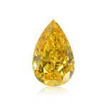 1.01 Carat Fancy Vivid Yellow Pear Diamond (I1) GIA