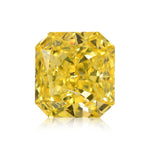 0.47 Karat Fancy Vivid Yellow Radiant Diamant (I1) GIA