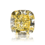 Diamante 0,56 carati Cushion Fancy Intense Yellow VVS2 GIA
