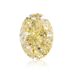 1.21 Carat Fancy Light Yellow Oval Diamond VS1 GIA