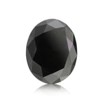 3,79 Karat Fancy Black Oval Diamant GIA