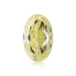 ألماسة بيضاوية صفراء فاخرة 0.55 قيراط IF GIA