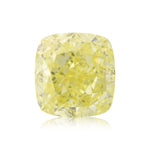 3.31 Carat Fancy Intense Yellow Cushion Diamond VS2 GIA