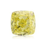 0.42 Carat Fancy Intense Yellow Cushion Diamond VVS1 GIA