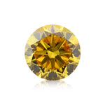 Diamante Naturale Arancio-Giallo Intenso Fantasia Taglio Brillante Rotondo VS2 GIA da 0,50 Carati