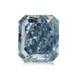 Diamante radiante blu intenso fantasia da 0,38 carati VS1 GIA