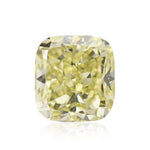 3.03 Carat Fancy Grayish Greenish Yellow Cushion Diamond SI1 GIA