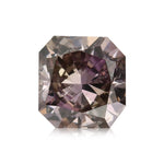 0,53 Karat Fancy Dark Brown Purple Radiant Diamant (I1) GIA
