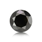 1.27 Carat Natural Black Round Diamond GIA