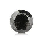 1.43 Carat Natural Black Round Diamond GIA