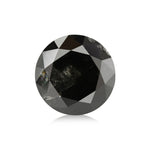 1.50 Carat Fancy Black Round Brilliant Diamond GIA
