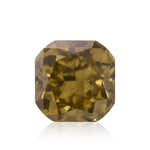1.32 Carat Fancy Deep Brownish Greenish Yellow Cushion Diamond I1 GIA