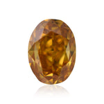 0.35 قيراط ألماسة بيضاوية Fancy Deep Orange Yellow (SI2) GIA