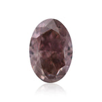Diamante ovale GIA da 0,27 carati Fancy Dark Pinkish Brown (SI2)