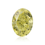0.57 Carat Fancy Intense Yellow Oval Diamond VS2 GIA