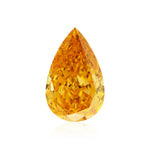 0.72 Karat Fancy Vivid Yellowish Orange Pear Diamant SI1 GIA
